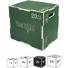 Yes4All 3 in 1 Non-Slip Wooden Plyo Box, Plyometric Box for Home Gym and Outdoor Workout 24″ 20″ 16″ – Green
