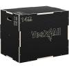 Yes4All 3 in 1 Non-Slip Wooden Plyo Box, Step Up Box for Workout, Plyometric Jump Box for Skipping, Jumping, Lunges, Squats, Dips(A. Black)