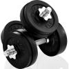 Yes4All Adjustable Dumbbell Set with Weight Plates/Connector – Exercise & Workout Equipment – Size Options 40lbs to 200lbs(C1. 60LB or 30LB Pair)