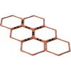 Yes4All Hex Agility Rings/Speed Rings with Carrying Bag – Hexagon Rings, Agility Hurdles for Agility Footwork Training(A. Orange – 6 Rings)
