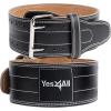Yes4All Leather Weightlifting Belt – Premium 100% Genuine Leather Gym Belt for Heavy Lifting, Squats, Deadlifts, and More – Unisex Design(Small)