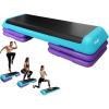 Yes4All Multi-Functional Aerobic Step Platform Adapter/Versatile Stepper Platform With Pilate Bar And Resistance Band(Teal/Purple)