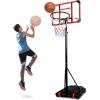 Yes4All Portable Basketball Hoop, 5.8-7ft Adjustable Height Portable Basketball Goal for Indoor, Outdoor, Pool with PC Backboard and Stable Base