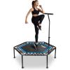 Yes4All Rebounder Trampoline for Adults, 48-Inch, 350 LBS Stable & Silent Exercise Trampoline for Rebounding, Jumping Cardio(Handle)