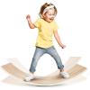 Yes4All Wooden Wobble Balance Board for Kids, 36 Inch Rocker Board Natural Wood, Seesaw Toy Toddlers, Yoga Curvy Board for Office & Classroom Adult
