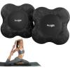 Yes4All Yoga Knee Pads Pair, Thick Yoga Kneeling Pad for Pilates Exercise, 13/16 Inches Cushion Knees Elbow Mat Supplies for Women & Men, Fitness, Travel(A. Black)