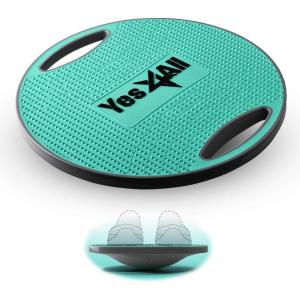 イエスフォーオール(Yes4All) ウォブルバランスボード トレーニングボードプラスチック バランストレーニング エクササイズ ヨガ用品 持ち運び(G. Teal)