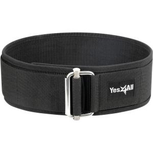 Yes4All 100% Leather Premium Weightlifting Belt/Genuine Leather/ 2in1 Dip Belt With Chain/Self-locking Belt, Robust Alloy Steel Buckle 10mm Thick For Heavy Lifting, Squats, Deadlifts, and More(D. Size L (36-40 inches))