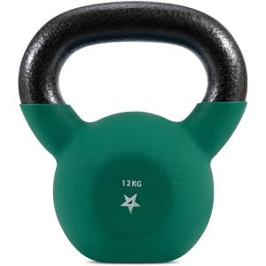 Yes4All 2-32kg Neoprene Coated/Powder Coated Kettlebells Cast Iron, Kettlebell Weight Sets for Home Gym Fitness & Weight Training(F. 12 kg)