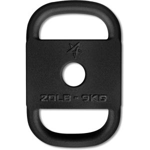 Yes4All Cast Iron Rucking Weight with 2″ Center Hole, Training Weight Plate with Upgraded Rounded Handle for Weighted Walking, Lifting, Rucking & Tactical Strength Training – US Patented Design(D. 20LB – Upgraded)