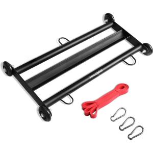 Yes4All Glute Ham Glider, Exercise Wheels for Home Gym Fitness, Glute Hamstring, Booty Building(B. Glute Ham Glider + Resistance Band)