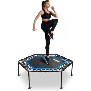 Yes4All Rebounder Trampoline for Adults, 48-Inch, 350 LBS Stable & Silent Exercise Trampoline for Rebounding, Jumping Cardio(Without handle)