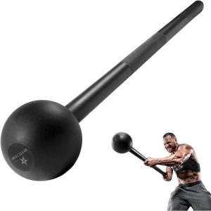 Yes4All Steel Mace Bell for Strength Training, Support Full Body, Muscles, Shoulder, Grips & Forearms Workouts, Stretching 5, 7, 10, 15, 20, 25, 30 LB For Woman & Man(G. Black 30lbs)