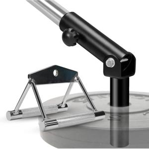 Yes4All T-Bar Row Plate Post Insert Landmine Attachment – Fit 1″ & 2” Olympic Bars – Full 360° Swivel & Easy to Install(D. Combo T-Bar Row Insert + Double D Handle)