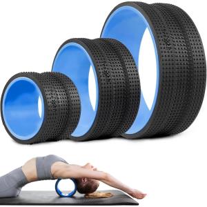 Yes4All Yoga Wheel Roller, 500 lb Capacity Back Cracker Roller for Comfort HIPS & Neck, Available in 6”/10”/12” Sizes(6  10  12 Inches – Blue)